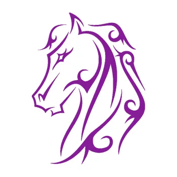 Samolepící dekorace Kůň 036 levá (14 - fialová) SAMOLEPKA NA AUTO, NÁLEPKA, FÓLIE, POLEP, TUNING, VLASTNÍ TEXT, TISK, AUTOSAMOLEPKY.cz, POLEPY, OBRÁZEK, LOGO, 3D STICKERS