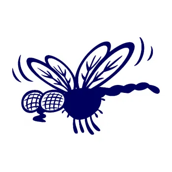 Samolepící dekorace SAMOLEPKA Moucha 003 levá (23 - tmavě modrá) NA AUTO, NÁLEPKA, FÓLIE, POLEP, TUNING, VLASTNÍ TEXT, TISK, AUTOSAMOLEPKY.cz, POLEPY, OBRÁZEK, LOGO, SAMOLEPKY