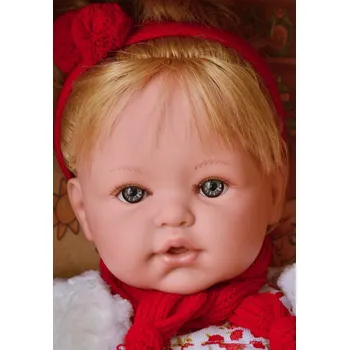 Panenka Susi - holčička v červené čelence od firmy Lamagik ze Španělska (španělská panenka Susi - 47 cm)