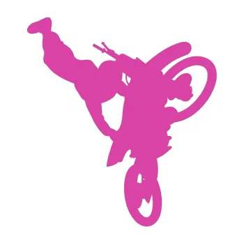 Samolepící dekorace SAMOLEPKA Motorka 032 pravá motokros freestyle (16 - růžová) NA AUTO, NÁLEPKA, FÓLIE, POLEP, TUNING, VLASTNÍ TEXT, TISK, AUTOSAMOLEPKY.cz, POLEPY, OBRÁZEK, LOGO, SAMOLEPKY