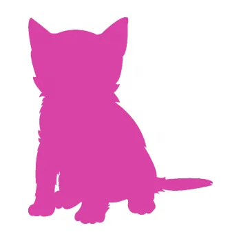 Samolepící dekorace Koťátko 005 levá (16 - růžová) SAMOLEPKA NA AUTO, NÁLEPKA, FÓLIE, POLEP, TUNING, VLASTNÍ TEXT, TISK, AUTOSAMOLEPKY.cz, POLEPY, OBRÁZEK, LOGO, 3D STICKERS