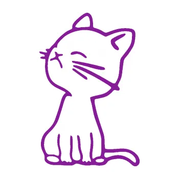 Samolepící dekorace Kočka 016 levá (14 - fialová) SAMOLEPKA NA AUTO, NÁLEPKA, FÓLIE, POLEP, TUNING, VLASTNÍ TEXT, TISK, AUTOSAMOLEPKY.cz, POLEPY, OBRÁZEK, LOGO, 3D STICKERS