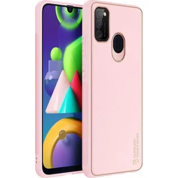 Pouzdro na mobilní telefon DUX DUCIS | DUX DUCIS Yolo kožený kryt na Samsung Galaxy M30s, růžový