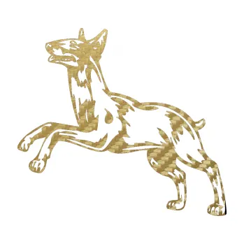 Polep vozidla SAMOLEPKA Pes 015 levá Bulteriér (59 - 3D karbon zlatý) NA AUTO, NÁLEPKA, FÓLIE, POLEP, TUNING, VLASTNÍ TEXT, TISK, AUTOSAMOLEPKY.cz, POLEPY, OBRÁZEK, LOGO, SAMOLEPKY