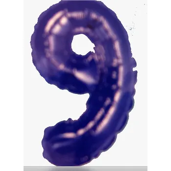 Balónek NAFUKOVACÍ ČÍSLICE 9 MODRÁ 35CM