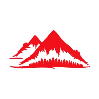 Samolepící dekorace SAMOLEPKA Krajina hory 011 levá (10 - červená) NA AUTO, NÁLEPKA, FÓLIE, POLEP, TUNING, VLASTNÍ TEXT, TISK, AUTOSAMOLEPKY.cz, POLEPY, OBRÁZEK, LOGO, SAMOLEPKY