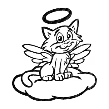 Samolepící dekorace SAMOLEPKA Kočka 020 pravá andílek na obláčku (50 - 3D karbon černý) NA AUTO, NÁLEPKA, FÓLIE, POLEP, TUNING, VLASTNÍ TEXT, TISK, AUTOSAMOLEPKY.cz, POLEPY, OBRÁZEK, LOGO, SAMOLEPKY