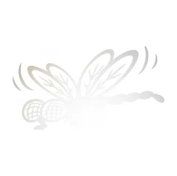 Samolepící dekorace SAMOLEPKA Moucha 003 levá (82 - odrazková reflexní bílá) NA AUTO, NÁLEPKA, FÓLIE, POLEP, TUNING, VLASTNÍ TEXT, TISK, AUTOSAMOLEPKY.cz, POLEPY, OBRÁZEK, LOGO, SAMOLEPKY