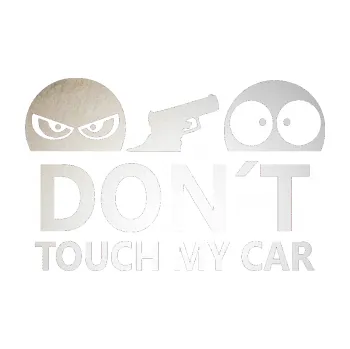 Polep vozidla SAMOLEPKA Dont touch my car 006 (82 - odrazková reflexní bílá) NA AUTO, NÁLEPKA, FÓLIE, POLEP, TUNING, VLASTNÍ TEXT, TISK, AUTOSAMOLEPKY.cz, POLEPY, OBRÁZEK, LOGO, SAMOLEPKY