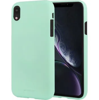 Pouzdro na mobilní telefon MERCURY GOOSPERY Liquid silikonový kryt pro iPhone XR - mátová