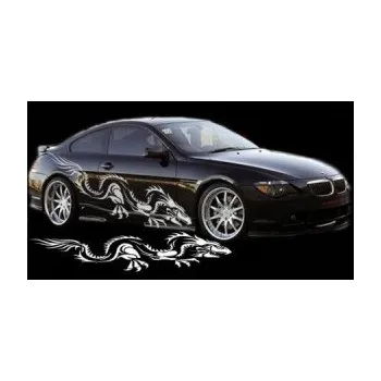 Polep vozidla SAMOLEPKA Samolepka na bok drak 002 (64 - škrábaný kov zlatý) NA AUTO, NÁLEPKA, FÓLIE, POLEP, TUNING, VLASTNÍ TEXT, TISK, AUTOSAMOLEPKY.cz, POLEPY, OBRÁZEK, LOGO, SAMOLEPKY