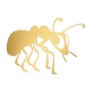 Samolepící dekorace Mravenec 001 pravá (43 - zlatá metalíza) SAMOLEPKA NA AUTO, NÁLEPKA, FÓLIE, POLEP, TUNING, VLASTNÍ TEXT, TISK, AUTOSAMOLEPKY.cz, POLEPY, OBRÁZEK, LOGO, 3D STICKERS