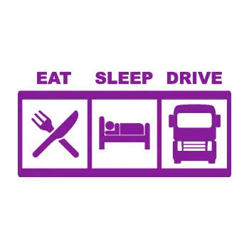 Polep vozidla SAMOLEPKA Eat, sleep, drive 003 s nápisem (14 - fialová) NA AUTO, NÁLEPKA, FÓLIE, POLEP, TUNING, VLASTNÍ TEXT, TISK, AUTOSAMOLEPKY.cz, POLEPY, OBRÁZEK, LOGO, SAMOLEPKY