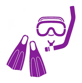 Polep vozidla SAMOLEPKA Potápěč výstroj pravá (14 - fialová) NA AUTO, NÁLEPKA, FÓLIE, POLEP, TUNING, VLASTNÍ TEXT, TISK, AUTOSAMOLEPKY.cz, POLEPY, OBRÁZEK, LOGO, SAMOLEPKY