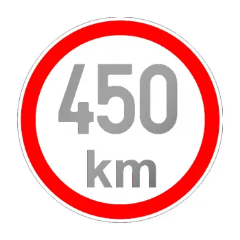 samolepka Maximální rychlost 450km - nejvyšší konstrukční rychlost (42 - stříbrná metalíza) SAMOLEPKA NA AUTO, NÁLEPKA, FÓLIE, POLEP, TUNING, VLASTNÍ TEXT, TISK, AUTOSAMOLEPKY.cz, POLEPY, OBRÁZEK, LOGO, 3D STICKERS
