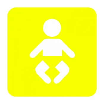 Samolepicí dekorace na vozidlo Dítě v autě 093 symbol miminka (70 - Fluorescentní žlutá) SAMOLEPKA NA AUTO, NÁLEPKA, FÓLIE, POLEP, TUNING, VLASTNÍ TEXT, TISK, AUTOSAMOLEPKY.cz, POLEPY, OBRÁZEK, LOGO, 3D STICKERS