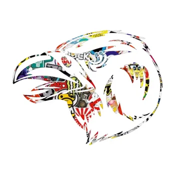 Samolepicí dekorace na vozidlo Predators 037 levá (83 - Sticker bomb) SAMOLEPKA NA AUTO, NÁLEPKA, FÓLIE, POLEP, TUNING, VLASTNÍ TEXT, TISK, AUTOSAMOLEPKY.cz, POLEPY, OBRÁZEK, LOGO, 3D STICKERS