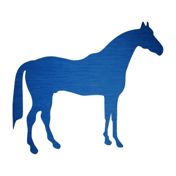 Samolepící dekorace SAMOLEPKA Kůň 004 pravá (65 - škrábaný kov modrý) NA AUTO, NÁLEPKA, FÓLIE, POLEP, TUNING, VLASTNÍ TEXT, TISK, AUTOSAMOLEPKY.cz, POLEPY, OBRÁZEK, LOGO, SAMOLEPKY