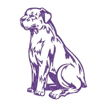 Polep vozidla SAMOLEPKA Pes 032 levá (87 - Ultra Metalic fialová) NA AUTO, NÁLEPKA, FÓLIE, POLEP, TUNING, VLASTNÍ TEXT, TISK, AUTOSAMOLEPKY.cz, POLEPY, OBRÁZEK, LOGO, SAMOLEPKY