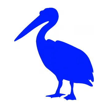 Samolepící dekorace Pelikán 001 levá (19 - modrá dynamic) SAMOLEPKA NA AUTO, NÁLEPKA, FÓLIE, POLEP, TUNING, VLASTNÍ TEXT, TISK, AUTOSAMOLEPKY.cz, POLEPY, OBRÁZEK, LOGO, 3D STICKERS
