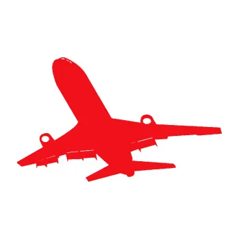 Polep vozidla SAMOLEPKA Letadlo 007 levá (10 - červená) NA AUTO, NÁLEPKA, FÓLIE, POLEP, TUNING, VLASTNÍ TEXT, TISK, AUTOSAMOLEPKY.cz, POLEPY, OBRÁZEK, LOGO, SAMOLEPKY