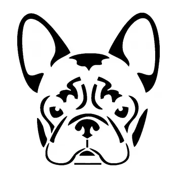 Polep vozidla Pes 107 Francouzský buldoček (01 - černá) SAMOLEPKA NA AUTO, NÁLEPKA, FÓLIE, POLEP, TUNING, VLASTNÍ TEXT, TISK, AUTOSAMOLEPKY.cz, POLEPY, OBRÁZEK, LOGO, 3D STICKERS