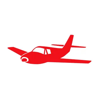 Polep vozidla SAMOLEPKA Letadlo 001 levá (10 - červená) NA AUTO, NÁLEPKA, FÓLIE, POLEP, TUNING, VLASTNÍ TEXT, TISK, AUTOSAMOLEPKY.cz, POLEPY, OBRÁZEK, LOGO, SAMOLEPKY