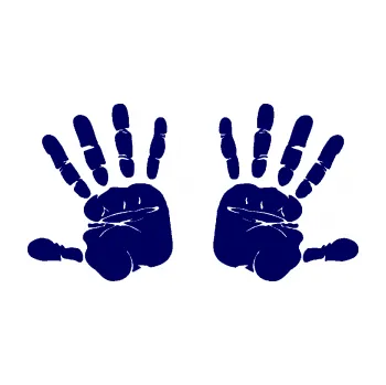 Samolepící dekorace SAMOLEPKA Otisk rukou 002 (23 - tmavě modrá) NA AUTO, NÁLEPKA, FÓLIE, POLEP, TUNING, VLASTNÍ TEXT, TISK, AUTOSAMOLEPKY.cz, POLEPY, OBRÁZEK, LOGO, SAMOLEPKY