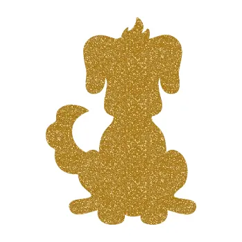 Polep vozidla SAMOLEPKA NA AUTO Pes 113 levá kreslená silueta (92 - Ultra Metalic zlatá) NÁLEPKA, FÓLIE, POLEP, TUNING, VLASTNÍ TEXT, TISK, AUTOSAMOLEPKY.cz, POLEPY, OBRÁZEK, LOGO, SAMOLEPKY