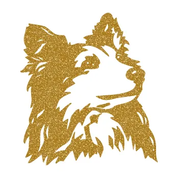 Polep vozidla SAMOLEPKA Pes 141 pravá šeltie (92 - Ultra Metalic zlatá) NA AUTO, NÁLEPKA, FÓLIE, POLEP, TUNING, VLASTNÍ TEXT, TISK, AUTOSAMOLEPKY.cz, POLEPY, OBRÁZEK, LOGO, SAMOLEPKY