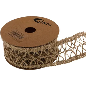 Stuha Stuha jutová 4,5 cm, 5 m HR1609 -NATURAL