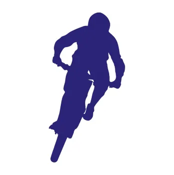 Polep vozidla SAMOLEPKA Cyklista 004 pravá (22 - střední modrá) NA AUTO, NÁLEPKA, FÓLIE, POLEP, TUNING, VLASTNÍ TEXT, TISK, AUTOSAMOLEPKY.cz, POLEPY, OBRÁZEK, LOGO, SAMOLEPKY