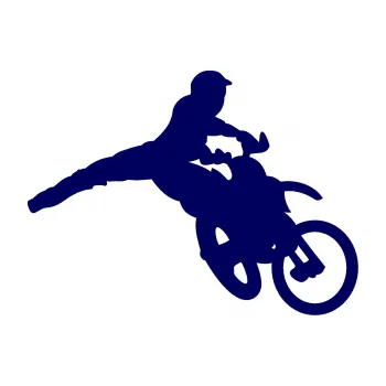 Samolepící dekorace Motorka 030 pravá motokros (23 - tmavě modrá) SAMOLEPKA NA AUTO, NÁLEPKA, FÓLIE, POLEP, TUNING, VLASTNÍ TEXT, TISK, AUTOSAMOLEPKY.cz, POLEPY, OBRÁZEK, LOGO, 3D STICKERS
