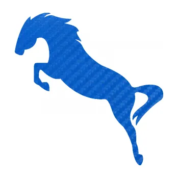 Samolepící dekorace Kůň 072 levá skok (57 - 3D karbon modrý) SAMOLEPKA NA AUTO, NÁLEPKA, FÓLIE, POLEP, TUNING, VLASTNÍ TEXT, TISK, AUTOSAMOLEPKY.cz, POLEPY, OBRÁZEK, LOGO, 3D STICKERS