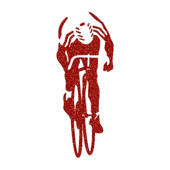 Polep vozidla SAMOLEPKA Cyklista 007 pravá (86 - Ultra Metalic červená) NA AUTO, NÁLEPKA, FÓLIE, POLEP, TUNING, VLASTNÍ TEXT, TISK, AUTOSAMOLEPKY.cz, POLEPY, OBRÁZEK, LOGO, SAMOLEPKY