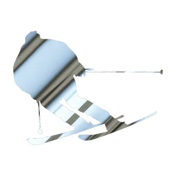 Samolepicí dekorace na vozidlo Lyžař 019 levá (80 - chrom fólie stříbrná zrcadlová) SAMOLEPKA NA AUTO, NÁLEPKA, FÓLIE, POLEP, TUNING, VLASTNÍ TEXT, TISK, AUTOSAMOLEPKY.cz, POLEPY, OBRÁZEK, LOGO, 3D STICKERS