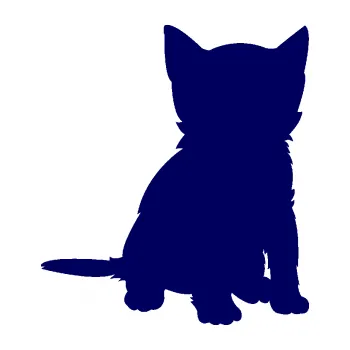 Samolepící dekorace SAMOLEPKA Koťátko 005 pravá (23 - tmavě modrá) NA AUTO, NÁLEPKA, FÓLIE, POLEP, TUNING, VLASTNÍ TEXT, TISK, AUTOSAMOLEPKY.cz, POLEPY, OBRÁZEK, LOGO, SAMOLEPKY