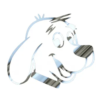 Polep vozidla Pes 051 pravá (80 - chrom fólie stříbrná zrcadlová) SAMOLEPKA NA AUTO, NÁLEPKA, FÓLIE, POLEP, TUNING, VLASTNÍ TEXT, TISK, AUTOSAMOLEPKY.cz, POLEPY, OBRÁZEK, LOGO, 3D STICKERS