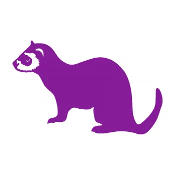 Samolepící dekorace Fretka 001 levá (14 - fialová) SAMOLEPKA NA AUTO, NÁLEPKA, FÓLIE, POLEP, TUNING, VLASTNÍ TEXT, TISK, AUTOSAMOLEPKY.cz, POLEPY, OBRÁZEK, LOGO, 3D STICKERS