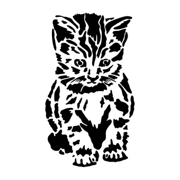 Samolepící dekorace SAMOLEPKA Koťátko 002 pravá (01 - černá) NA AUTO, NÁLEPKA, FÓLIE, POLEP, TUNING, VLASTNÍ TEXT, TISK, AUTOSAMOLEPKY.cz, POLEPY, OBRÁZEK, LOGO, SAMOLEPKY