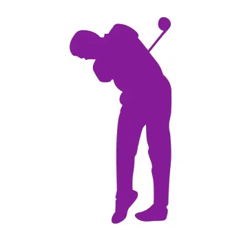 Polep vozidla SAMOLEPKA Golfista 013 levá (14 - fialová) NA AUTO, NÁLEPKA, FÓLIE, POLEP, TUNING, VLASTNÍ TEXT, TISK, AUTOSAMOLEPKY.cz, POLEPY, OBRÁZEK, LOGO, SAMOLEPKY