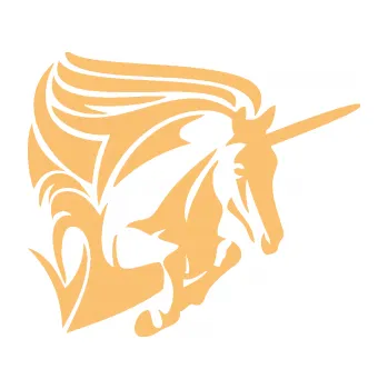 Samolepící dekorace SAMOLEPKA Kůň jednorožec 001 pravá (08 - béžová) NA AUTO, NÁLEPKA, FÓLIE, POLEP, TUNING, VLASTNÍ TEXT, TISK, AUTOSAMOLEPKY.cz, POLEPY, OBRÁZEK, LOGO, SAMOLEPKY