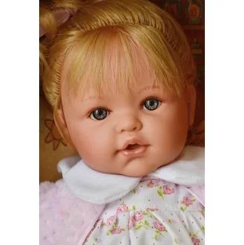 Panenka Susi - holčička s růžovou mašlí od firmy Lamagik ze Španělska (španělská panenka Susi - 47 cm)