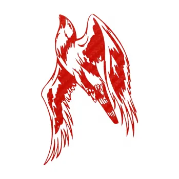 Samolepicí dekorace na vozidlo Predators 011 levá (53 - 3D karbon červený) SAMOLEPKA NA AUTO, NÁLEPKA, FÓLIE, POLEP, TUNING, VLASTNÍ TEXT, TISK, AUTOSAMOLEPKY.cz, POLEPY, OBRÁZEK, LOGO, 3D STICKERS