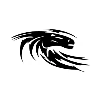 Samolepící dekorace Kůň 023 pravá hlava s vlající hřívou (01 - černá) SAMOLEPKA NA AUTO, NÁLEPKA, FÓLIE, POLEP, TUNING, VLASTNÍ TEXT, TISK, AUTOSAMOLEPKY.cz, POLEPY, OBRÁZEK, LOGO, 3D STICKERS