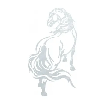 Samolepící dekorace SAMOLEPKA Kůň 051 levá (51 - 3D karbon bílý) NA AUTO, NÁLEPKA, FÓLIE, POLEP, TUNING, VLASTNÍ TEXT, TISK, AUTOSAMOLEPKY.cz, POLEPY, OBRÁZEK, LOGO, SAMOLEPKY