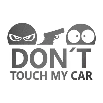 Polep vozidla SAMOLEPKA Dont touch my car 006 (41 - grafitová metalíza) NA AUTO, NÁLEPKA, FÓLIE, POLEP, TUNING, VLASTNÍ TEXT, TISK, AUTOSAMOLEPKY.cz, POLEPY, OBRÁZEK, LOGO, SAMOLEPKY