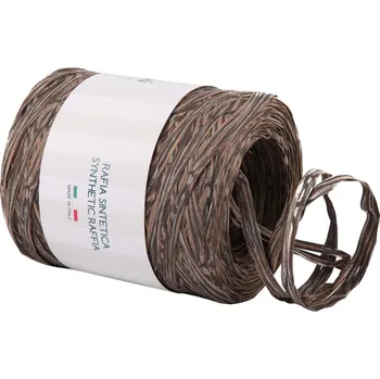 Stuha Poly Rafia tříbarevná 200 m, hnědá 68181/14, lýko