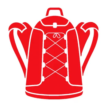 Samolepící dekorace SAMOLEPKA Batoh 002 (10 - červená) NA AUTO, NÁLEPKA, FÓLIE, POLEP, TUNING, VLASTNÍ TEXT, TISK, AUTOSAMOLEPKY.cz, POLEPY, OBRÁZEK, LOGO, SAMOLEPKY