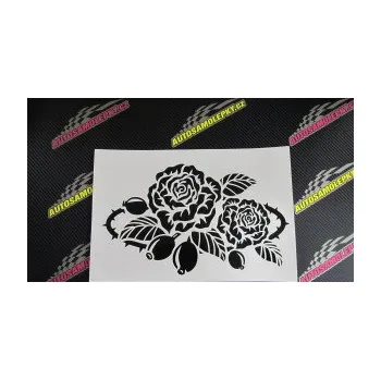 Samolepící dekorace SAMOLEPKA Interiér 004 levá růže šípková (17 - šedá) NA AUTO, NÁLEPKA, FÓLIE, POLEP, TUNING, VLASTNÍ TEXT, TISK, AUTOSAMOLEPKY.cz, POLEPY, OBRÁZEK, LOGO, SAMOLEPKY